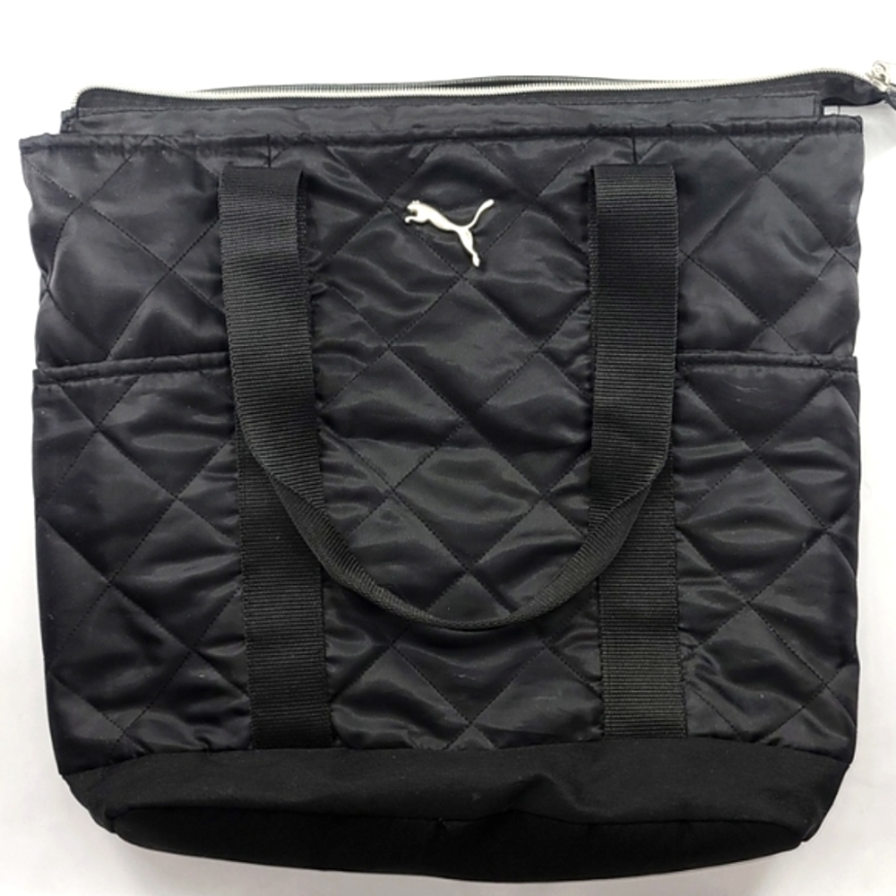 PUMA Black Polyester Zip Bag